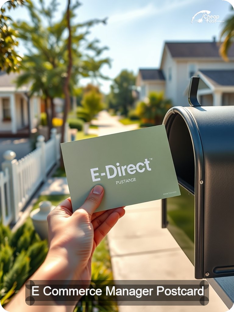 E Commerce Manager Postcard Sample 07 · 5" x 7" design sample