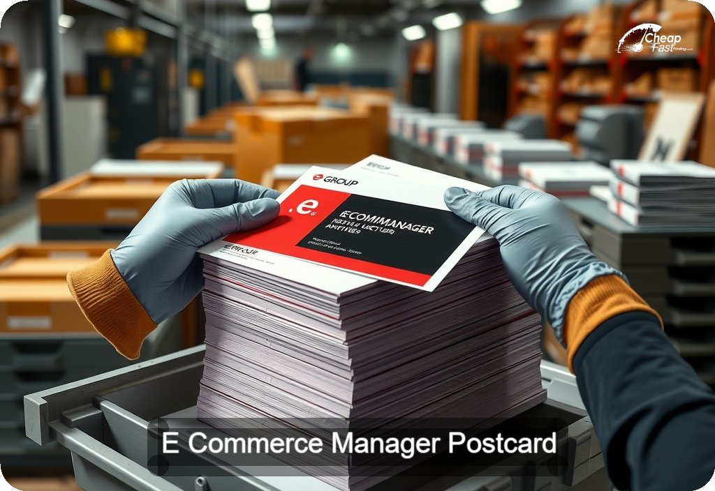 E Commerce Manager Postcard Sample 09 · 6" x 11" design sample