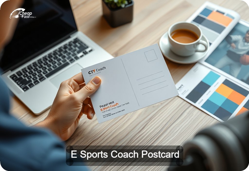 E Sports Coach Postcard Sample 01 · 4" x 6" design sample