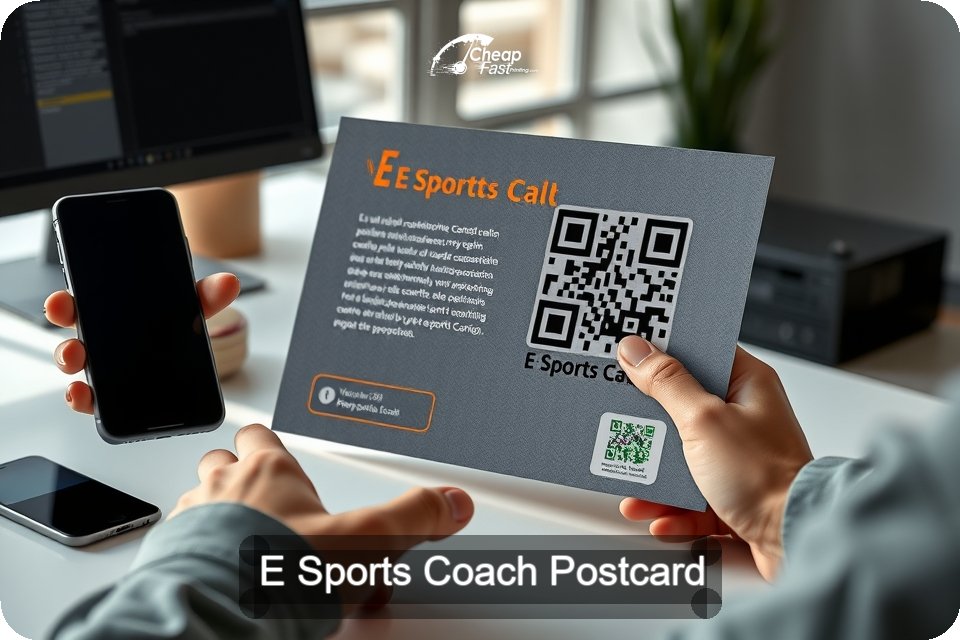 E Sports Coach Postcard Sample 03 · 6" x 9" design sample