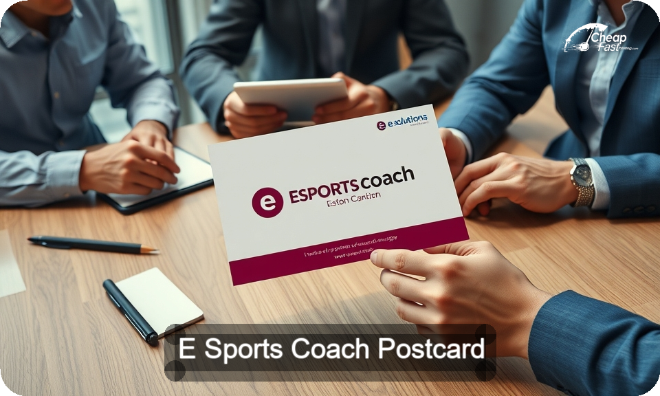 E Sports Coach Postcard Sample 07 · 4" x 9" design sample