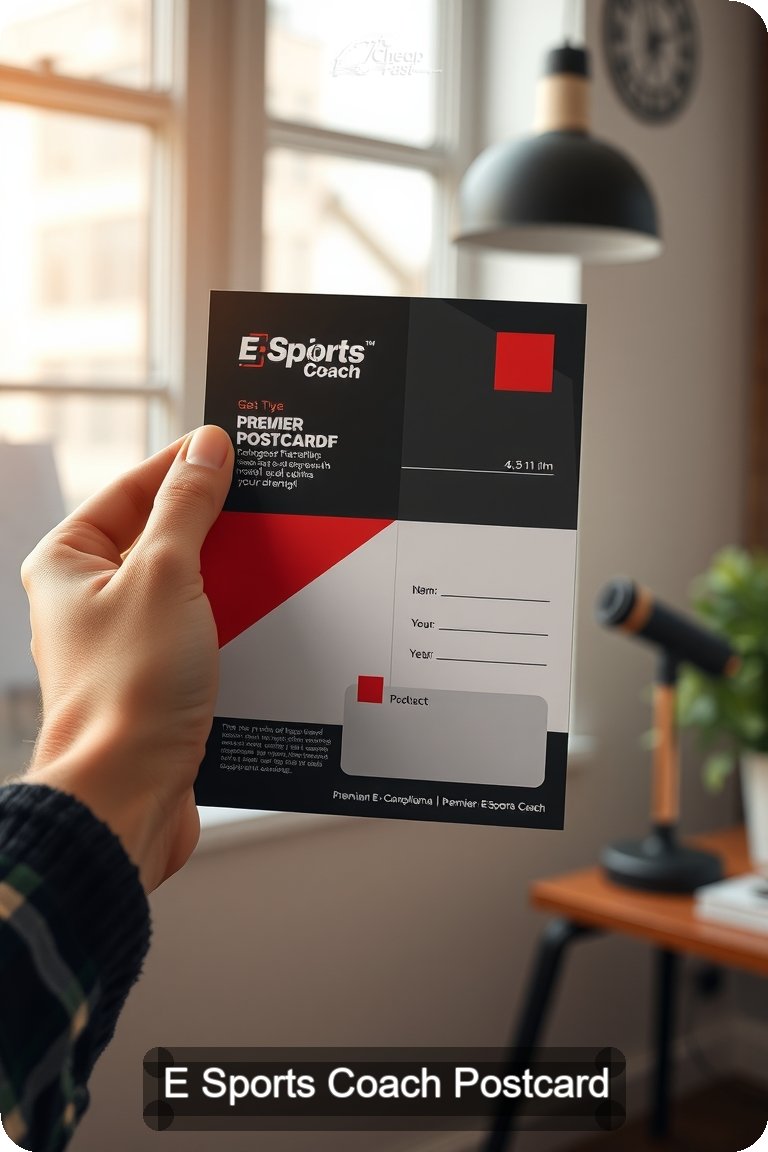 E Sports Coach Postcard Sample 10 · 4.5" x 11" design sample