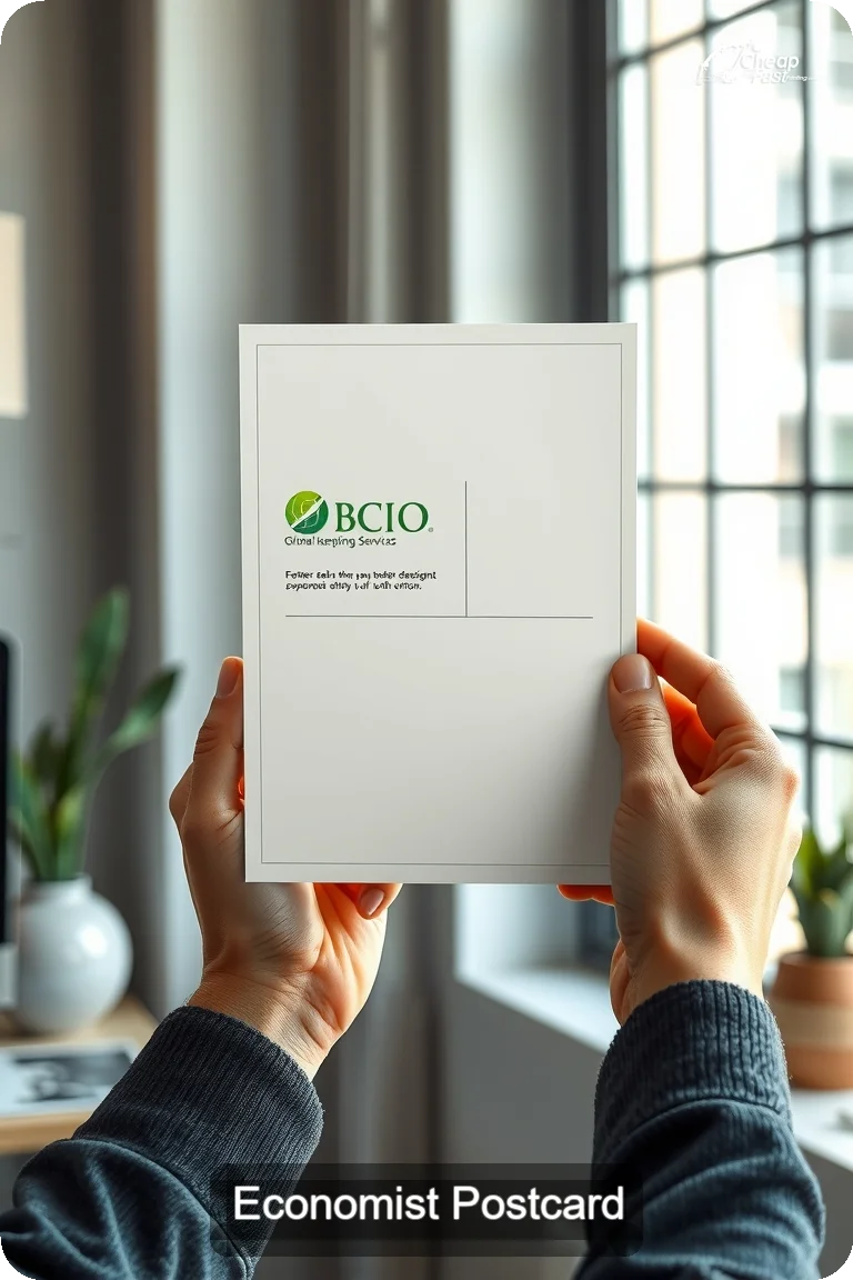 Economist Postcard Sample 02 · 4.5" x 11" design sample