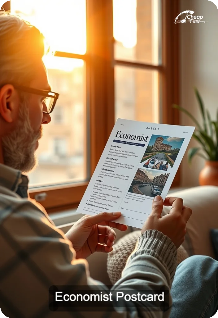 Economist Postcard Sample 10 · 4.5" x 6.5" design sample