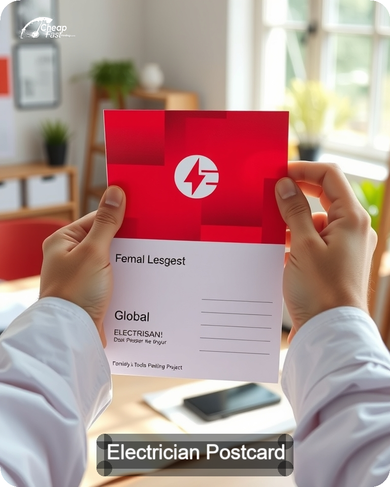 Electrician Postcard Sample 04 · 4.25" x 5.5" design sample