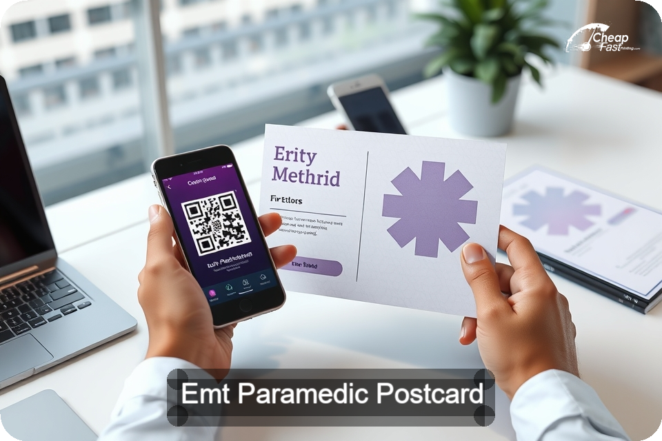 Emt Paramedic Postcard Sample 05 · 6" x 9" design sample