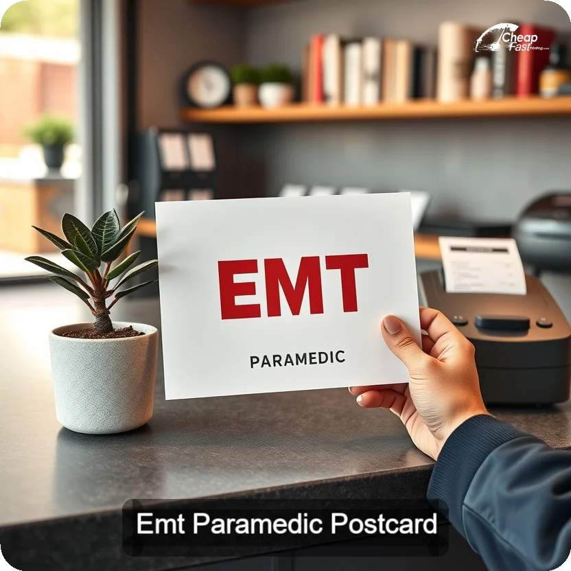 Emt Paramedic Postcard Sample 07 · 5" x 5" design sample