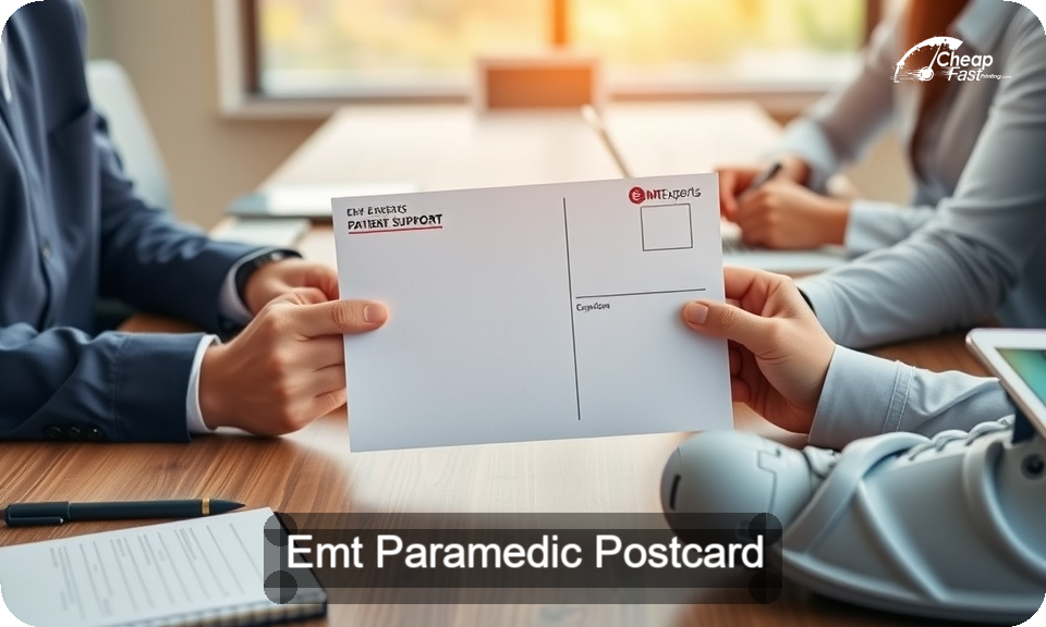 Emt Paramedic Postcard Sample 09 · 4" x 9" design sample