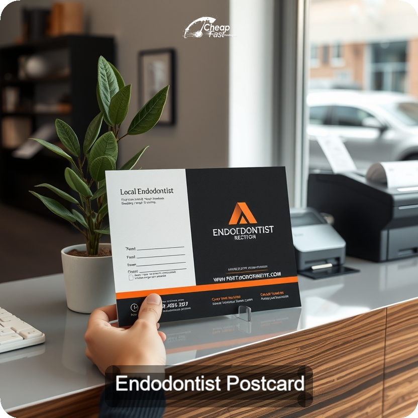 Endodontist Postcard Sample 06 · 5" x 5" design sample
