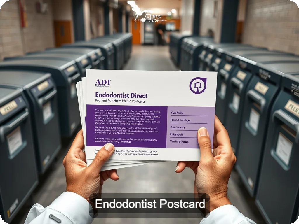 Endodontist Postcard Sample 10 · 6.5" x 9" design sample