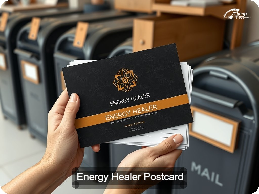 Energy Healer Postcard Sample 03 · 6.5" x 9" design sample