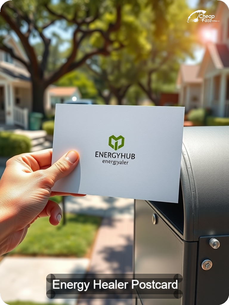 Energy Healer Postcard Sample 06 · 5" x 7" design sample