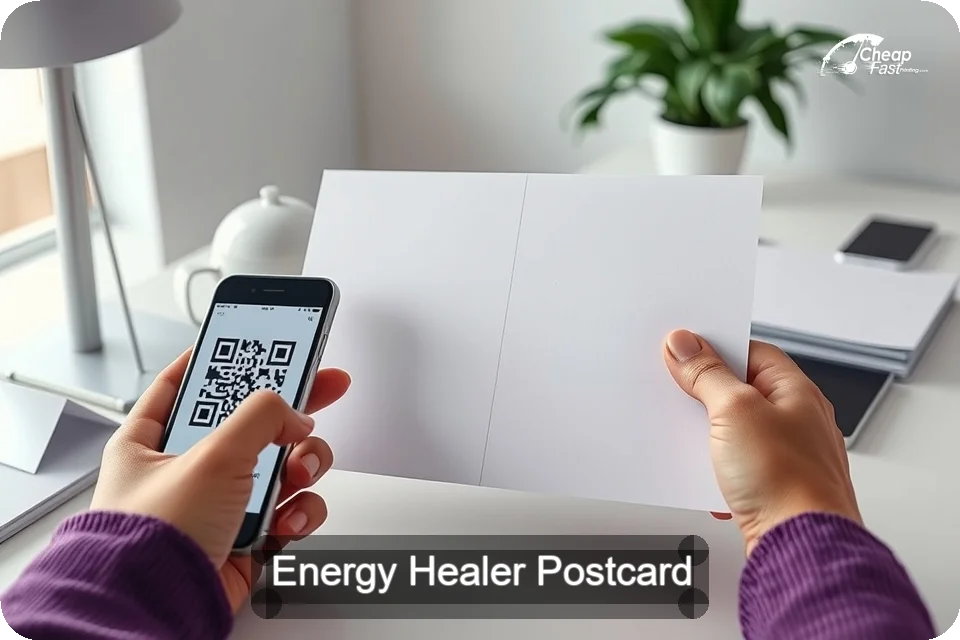 Energy Healer Postcard Sample 07 · 6" x 9" design sample