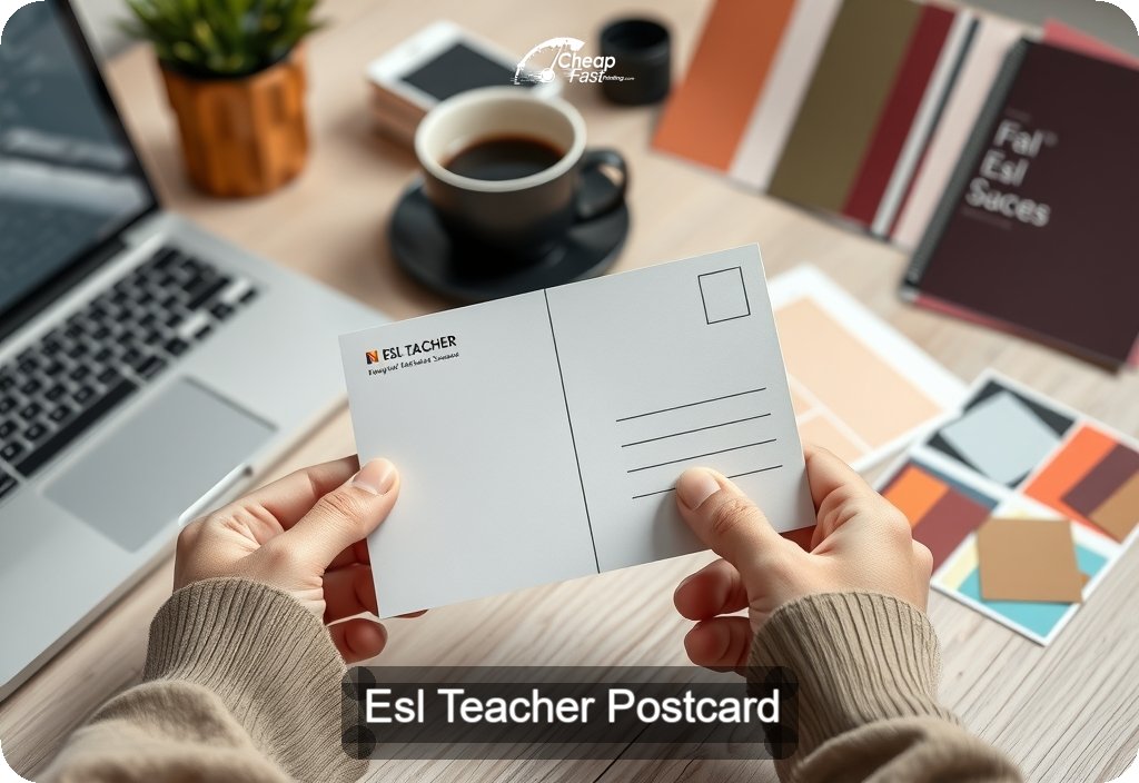 Esl Teacher Postcard Sample 02 · 4" x 6" design sample