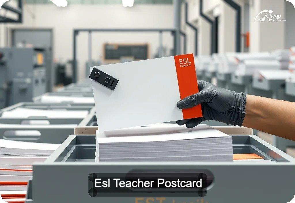 Esl Teacher Postcard Sample 05 · 6" x 11" design sample
