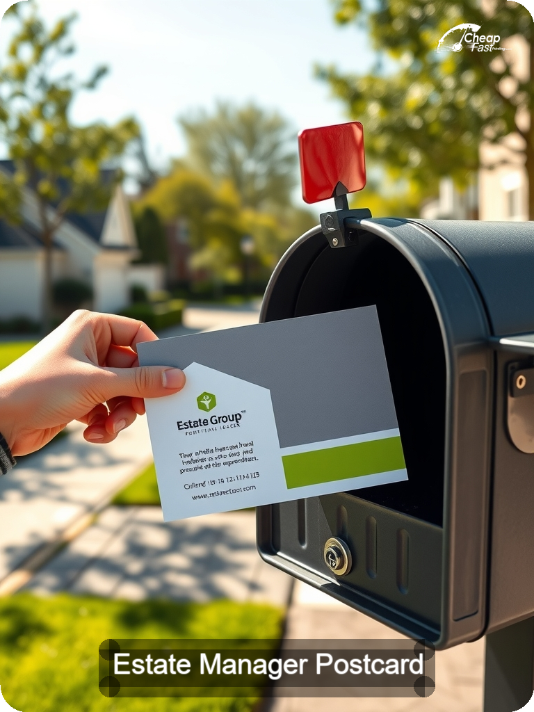 Estate Manager Postcard Sample 01 · 5" x 7" design sample