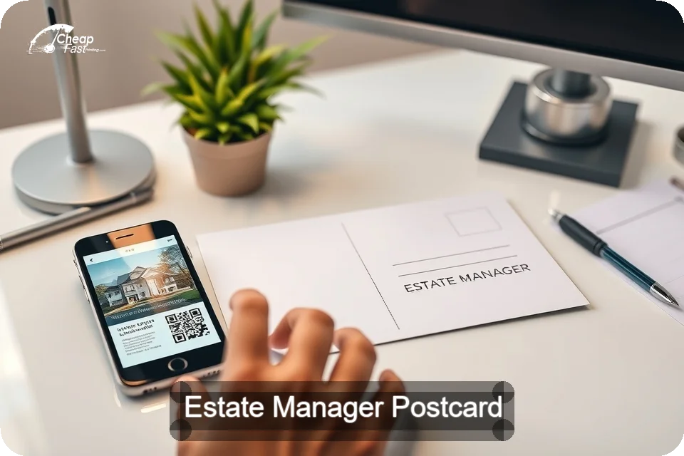 Estate Manager Postcard Sample 02 · 6" x 9" design sample