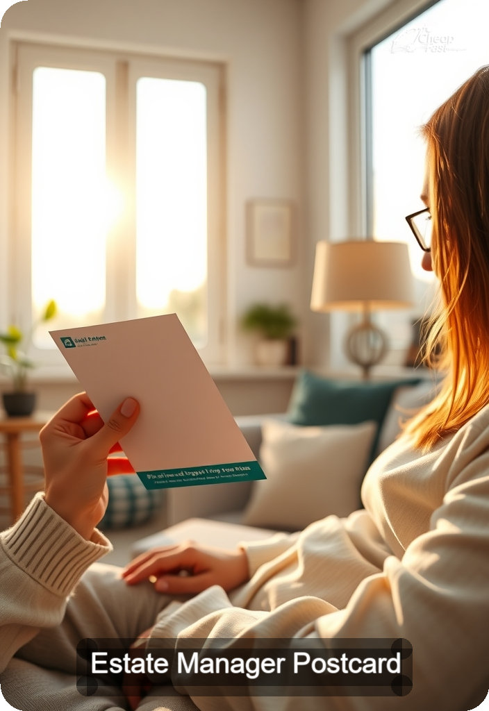 Estate Manager Postcard Sample 07 · 4.5" x 6.5" design sample