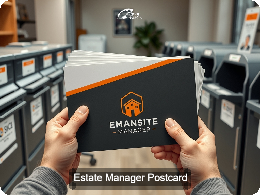 Estate Manager Postcard Sample 08 · 6.5" x 9" design sample