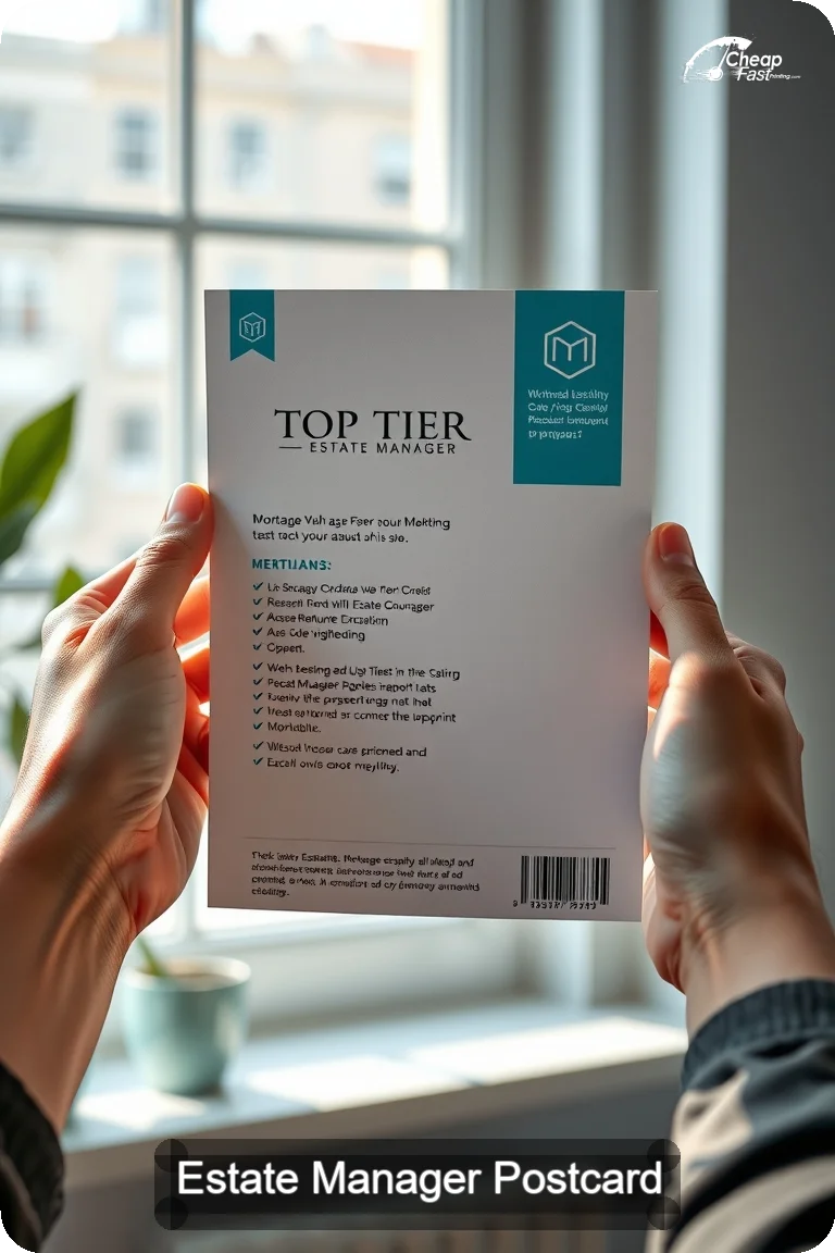 Estate Manager Postcard Sample 09 · 4.5" x 11" design sample