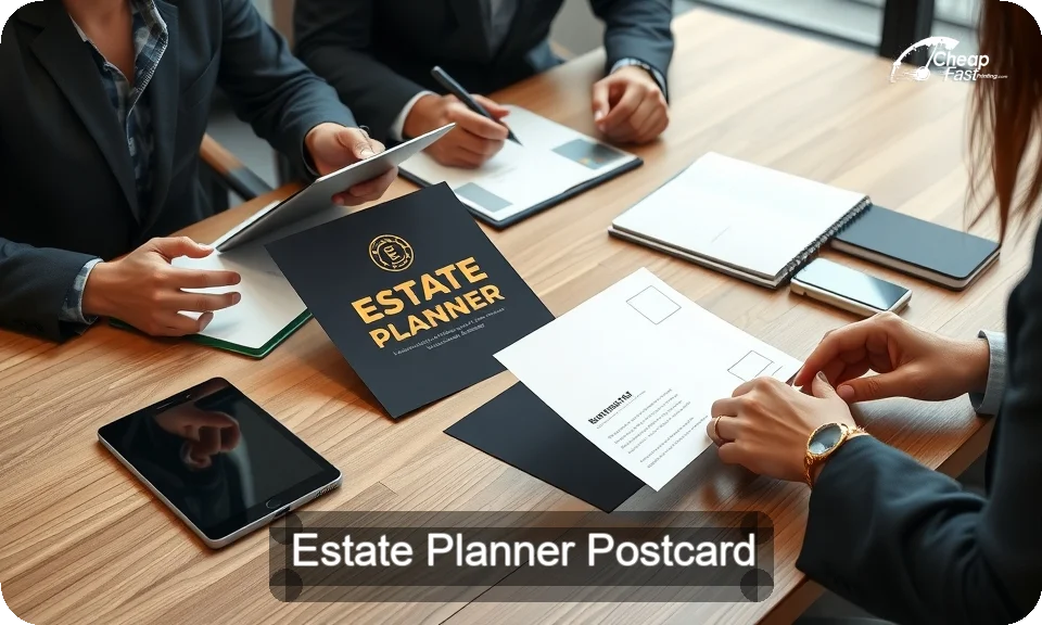 Estate Planner Postcard Sample 10 · 4" x 9" design sample