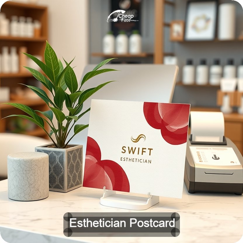 Esthetician Postcard Sample 03 · 5" x 5" design sample