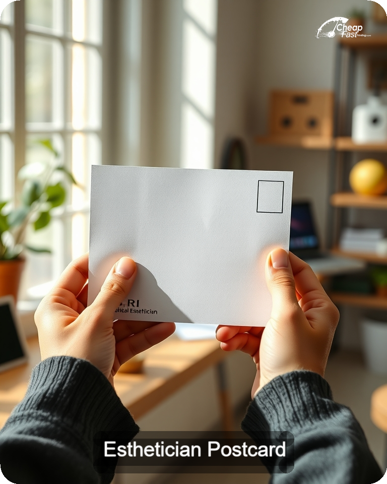 Esthetician Postcard Sample 04 · 4.25" x 5.5" design sample