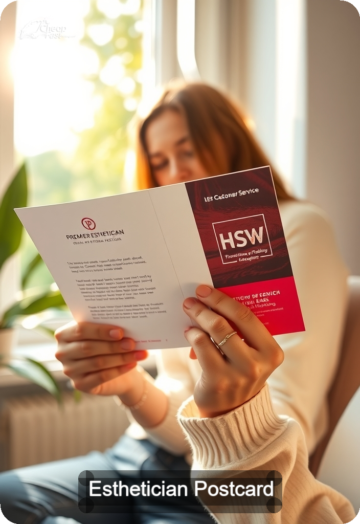 Esthetician Postcard Sample 06 · 4.5" x 6.5" design sample