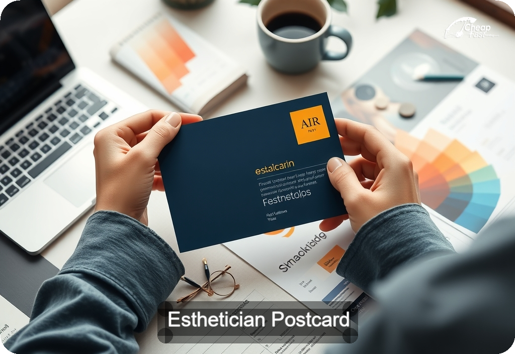 Esthetician Postcard Sample 09 · 4" x 6" design sample