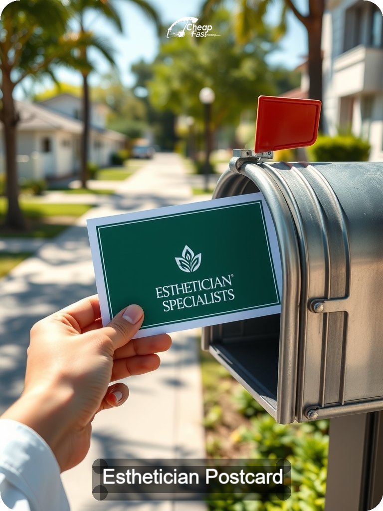 Esthetician Postcard Sample 10 · 5" x 7" design sample