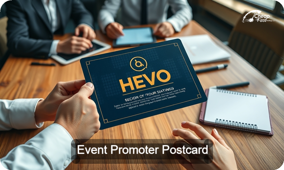 Event Promoter Postcard Sample 01 · 4" x 9" design sample