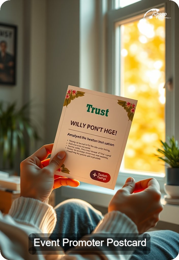 Event Promoter Postcard Sample 02 · 4.5" x 6.5" design sample