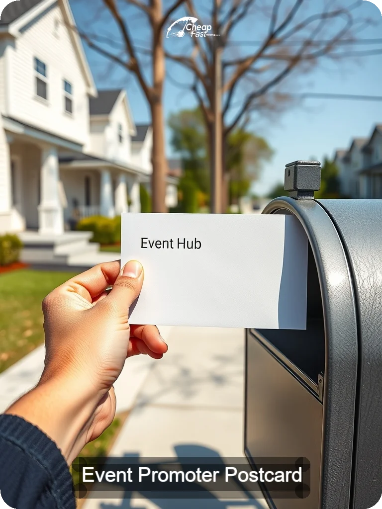 Event Promoter Postcard Sample 06 · 5" x 7" design sample