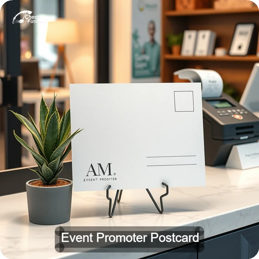 Event Promoter Postcard Sample 09 · 5" x 5" design sample