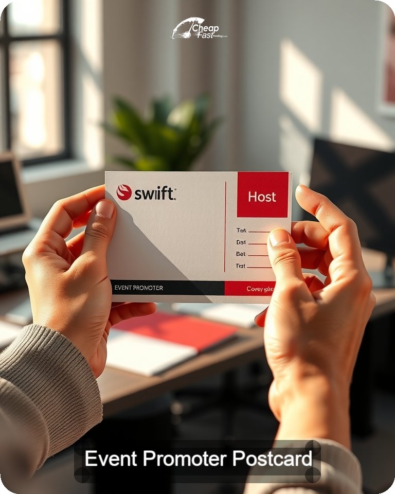 Event Promoter Postcard Sample 10 · 4.25" x 5.5" design sample