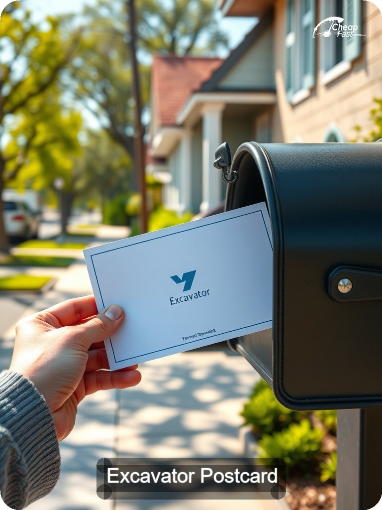 Excavator Postcard Sample 10 · 5" x 7" design sample