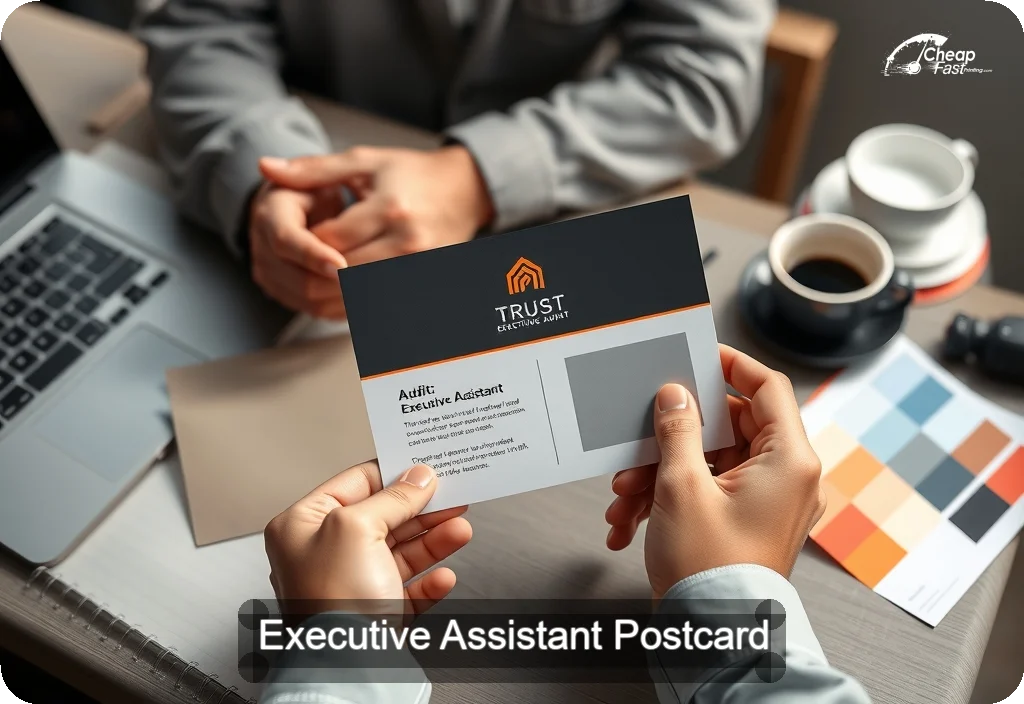 Executive Assistant Postcard Sample 03 · 4" x 6" design sample