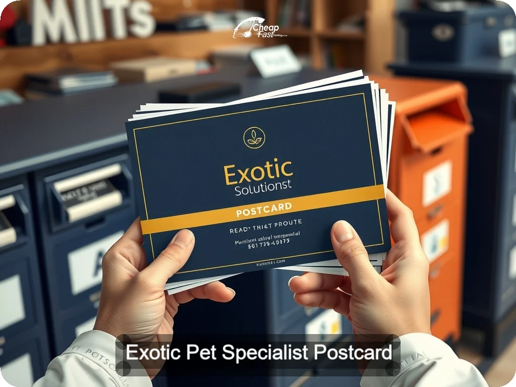Exotic Pet Specialist Postcard Sample 05 · 6.5" x 9" design sample