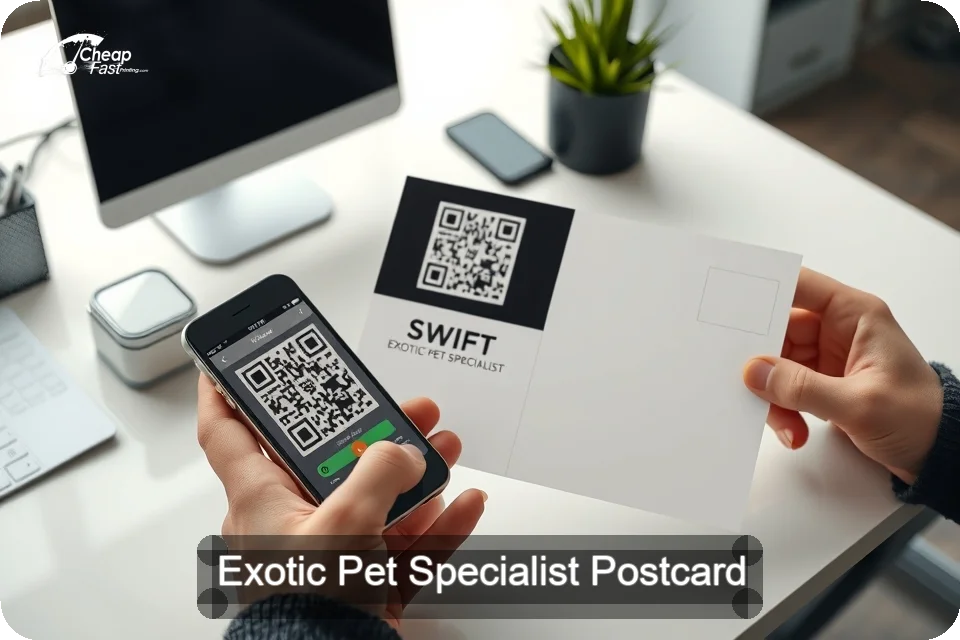 Exotic Pet Specialist Postcard Sample 09 · 6" x 9" design sample