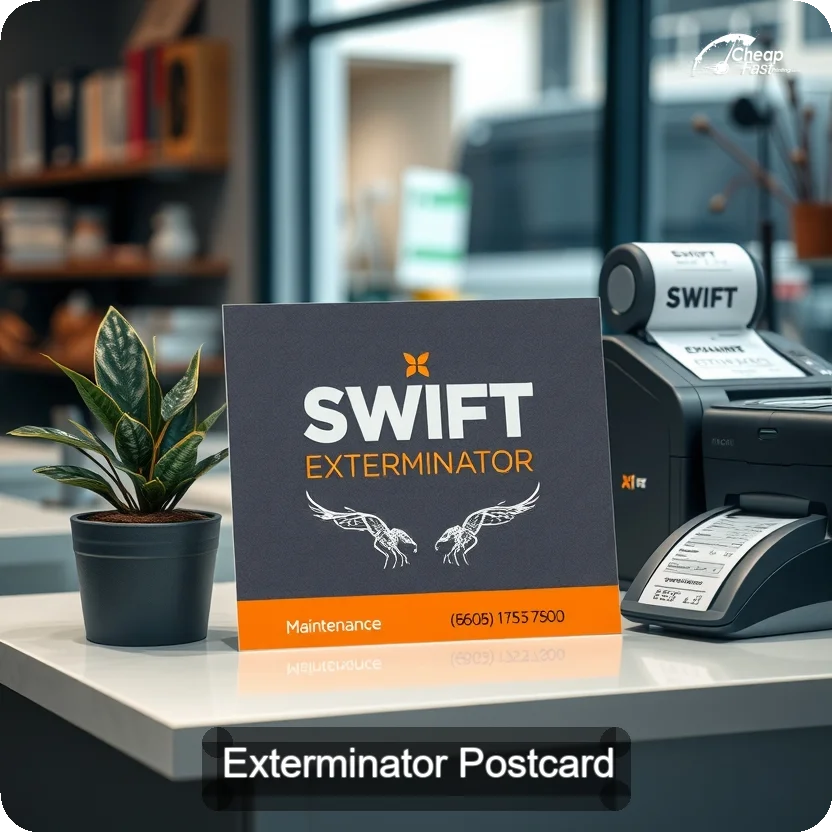 Exterminator Postcard Sample 03 · 5" x 5" design sample