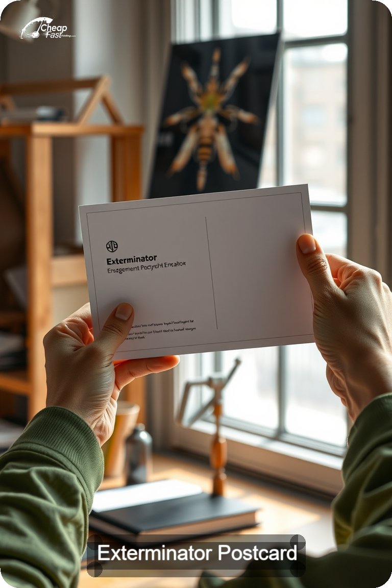 Exterminator Postcard Sample 08 · 4.5" x 11" design sample