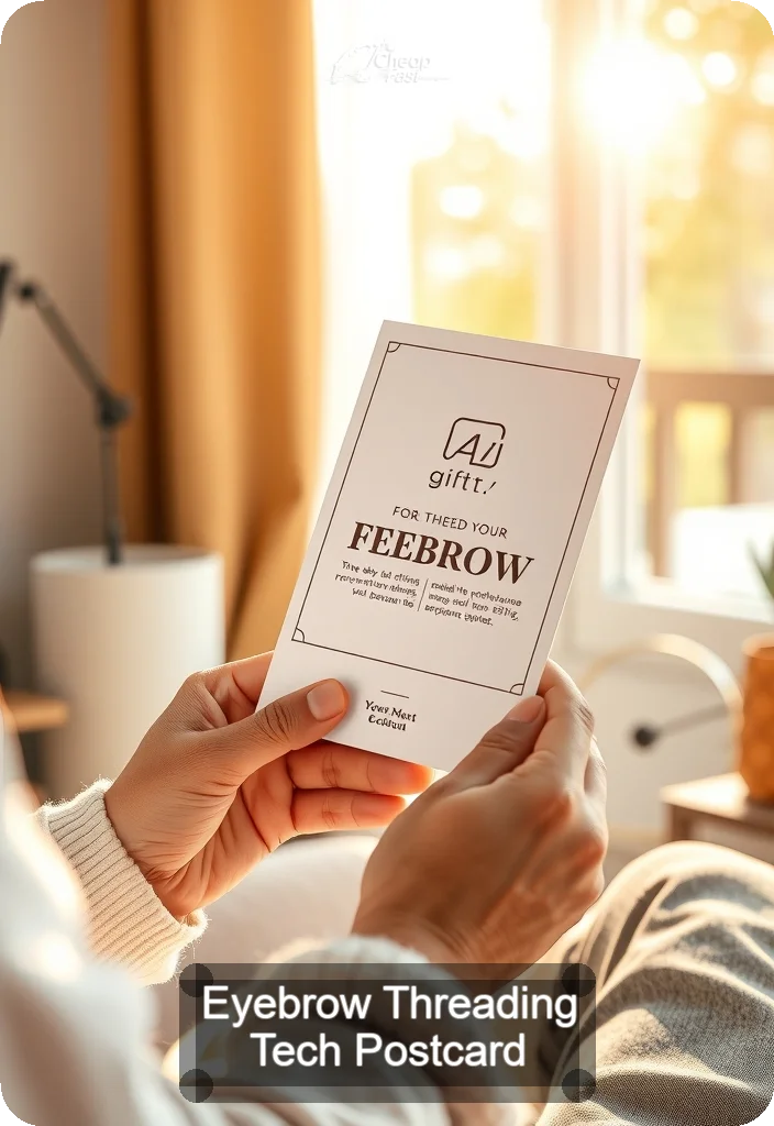 Eyebrow Threading Tech Postcard Sample 03 · 4.5" x 6.5" design sample