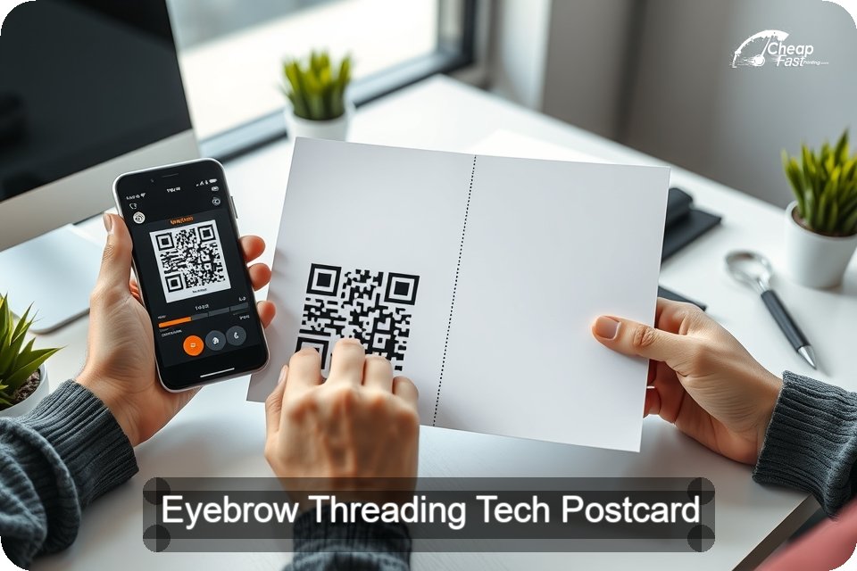 Eyebrow Threading Tech Postcard Sample 08 · 6" x 9" design sample