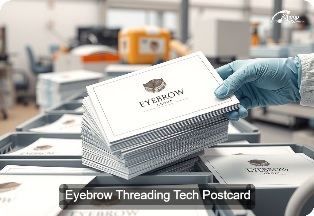 Eyebrow Threading Tech Postcard Sample 09 · 6" x 11" design sample
