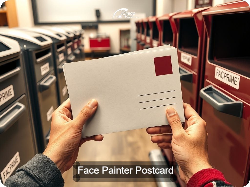 Face Painter Postcard Sample 01 · 6.5" x 9" design sample