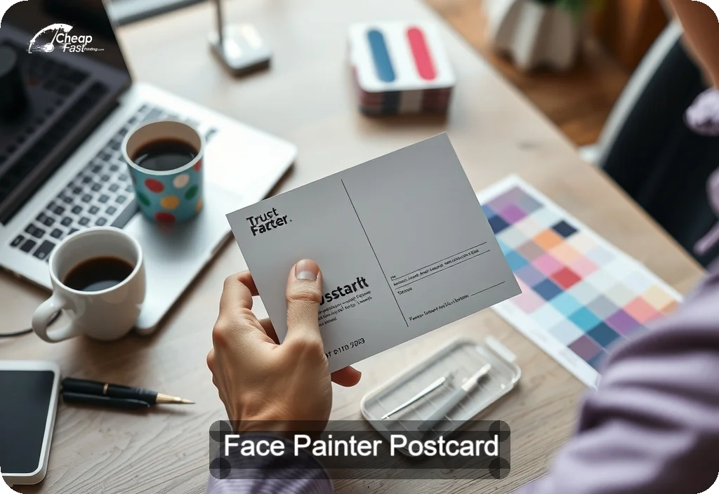 Face Painter Postcard Sample 03 · 4" x 6" design sample