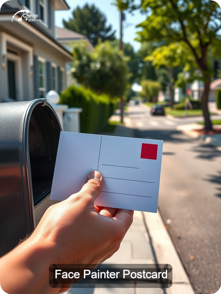 Face Painter Postcard Sample 04 · 5" x 7" design sample