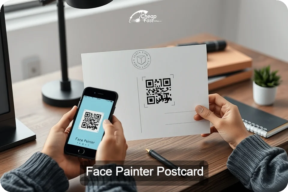 Face Painter Postcard Sample 05 · 6" x 9" design sample