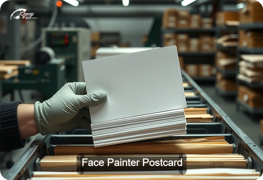 Face Painter Postcard Sample 06 · 6" x 11" design sample