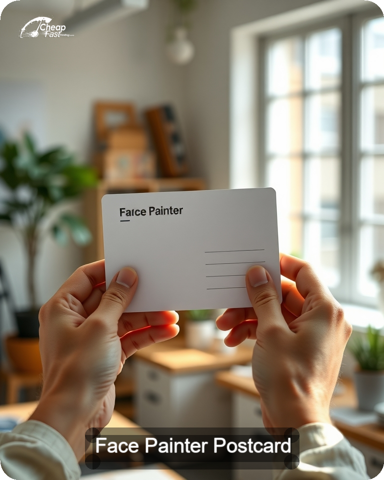 Face Painter Postcard Sample 08 · 4.25" x 5.5" design sample